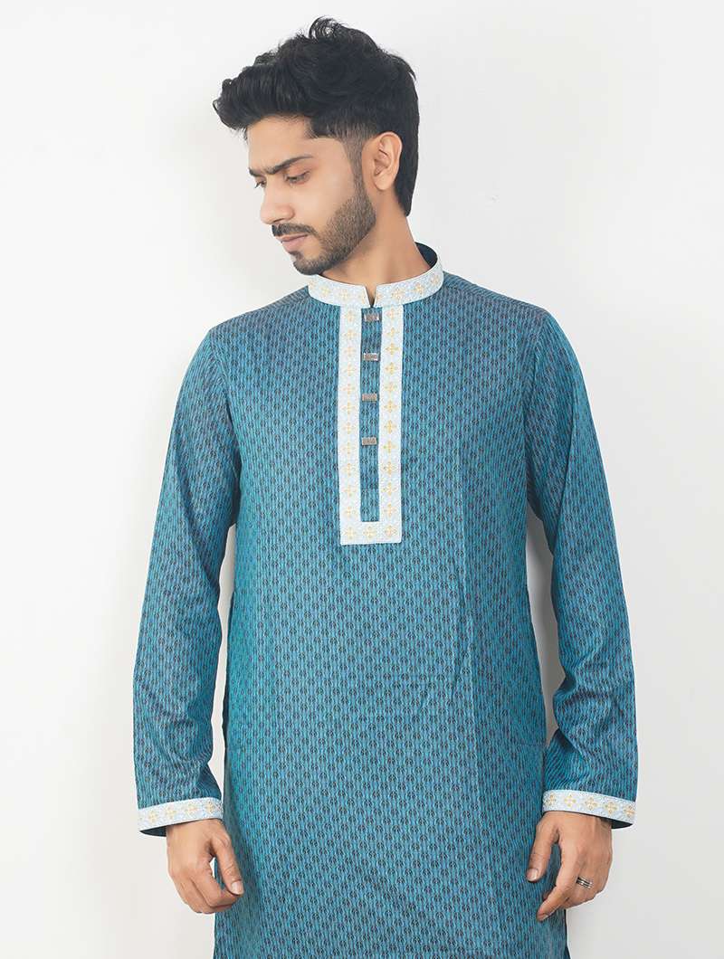 Limited Edition Eid Panjabi Premium Quality - Turquoise