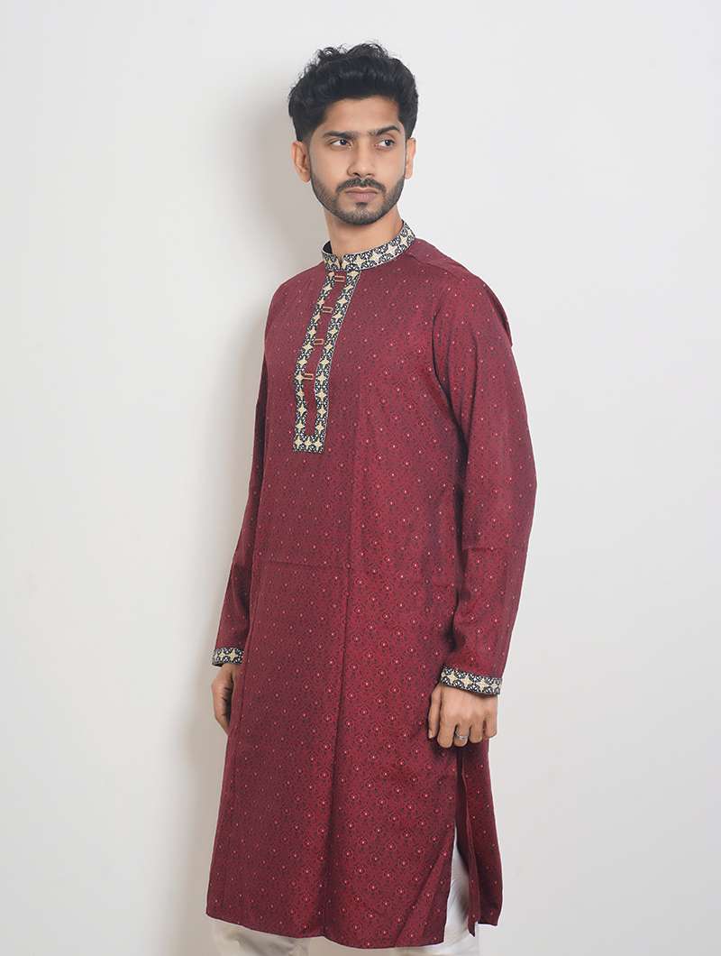 Limited Edition Eid Panjabi Premium Quality - Maroon