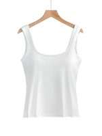 Girls Crop Tank Top with Chest Pad
